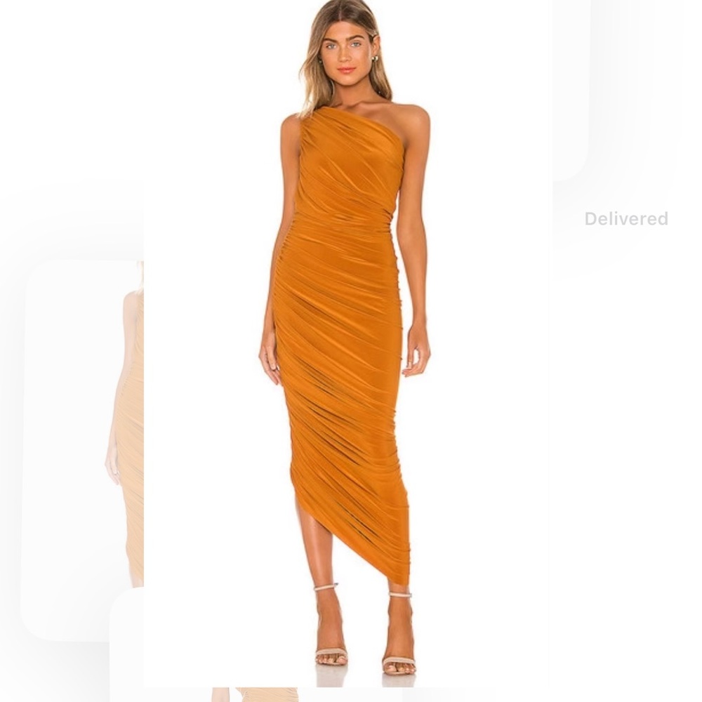 Norma Kamali Diana Gown Orange